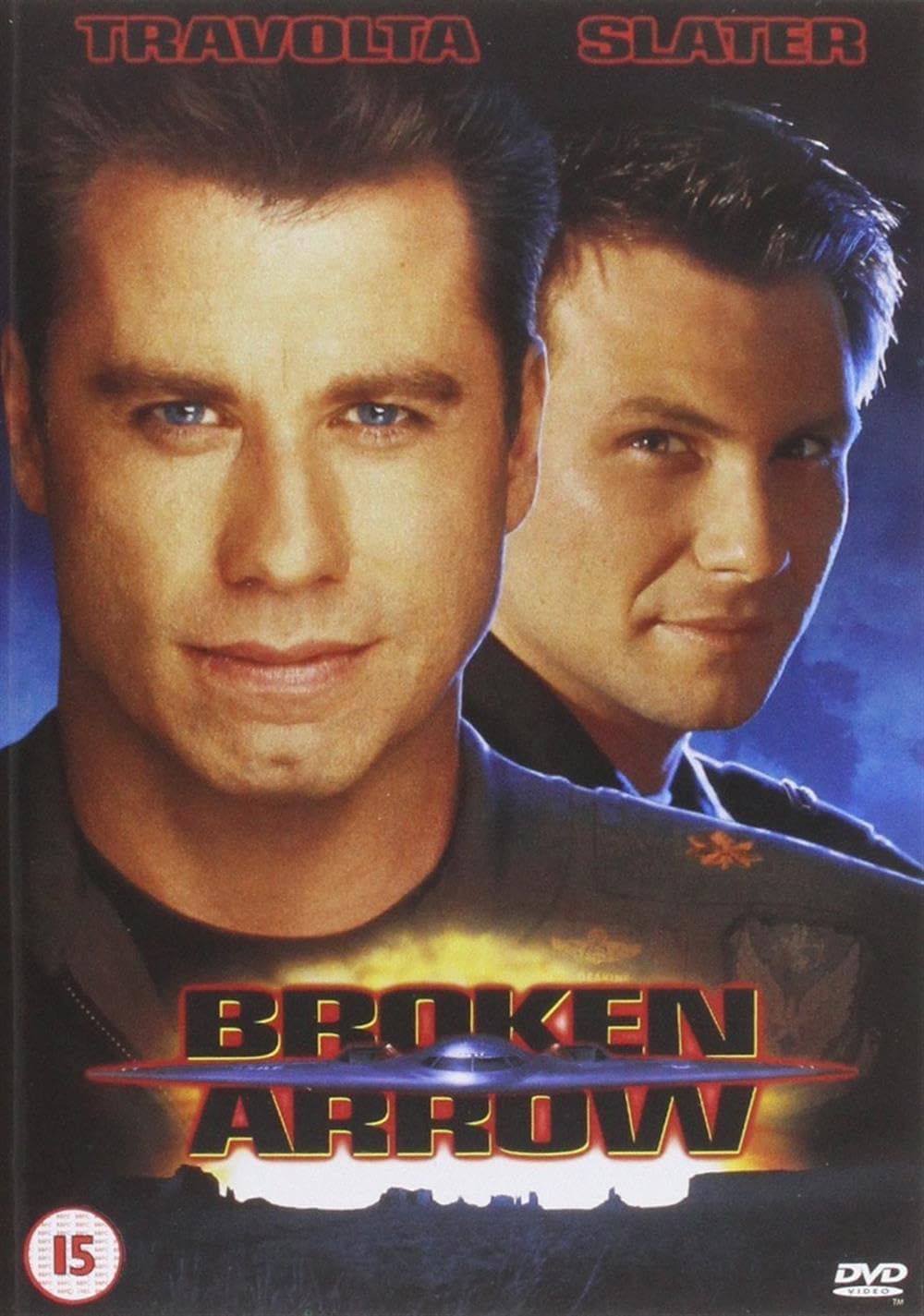 DVD cover of 'Broken Arrow' featuring two men with the title and actors' names.