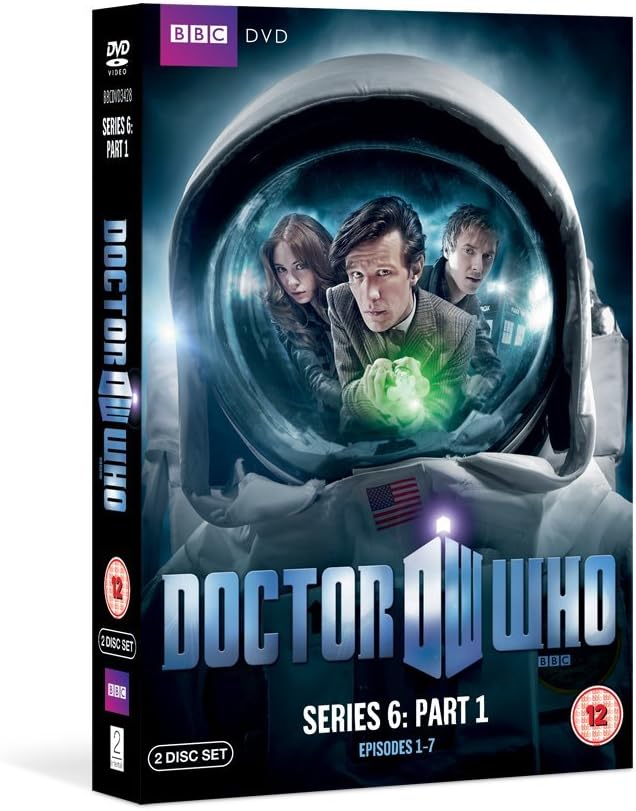 Cover of the DVD for 'Doctor Who Series 6 - Part 1' featuring an image of the main character, the Doctor, in a space suit.