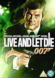 Movie poster for 'Live and Let Die' featuring a character holding a gun.