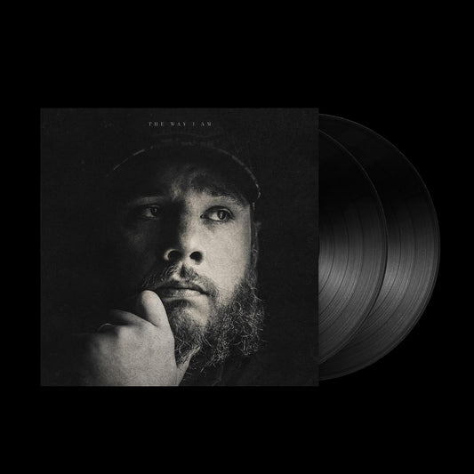 Vinyl record with a black and white portrait on the cover