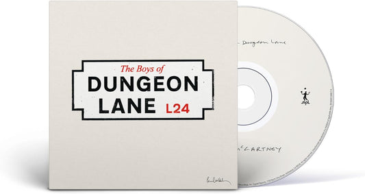 Vinyl record and cover titled 'The Boys of Dungeon Lane L24' on a white background