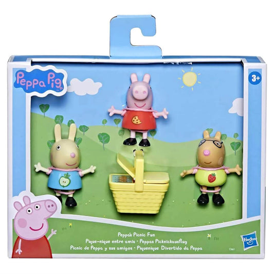 Peppa Pig Peppa's Picnic Fun Themed Preschool Toy, Includes 3 Figures and 1 Accessory, for Ages 3 and Up New