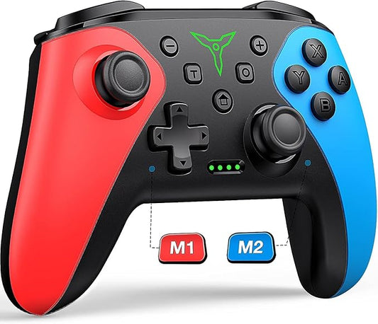 Wireless Switch Controller for Nintendo Switch/Switch 2/Lite/OLED, Switch Controller with a Mouse Touch Feeling on Back Buttons, Extra Switch Pro Controller with Wake-up,Programmable, Turbo