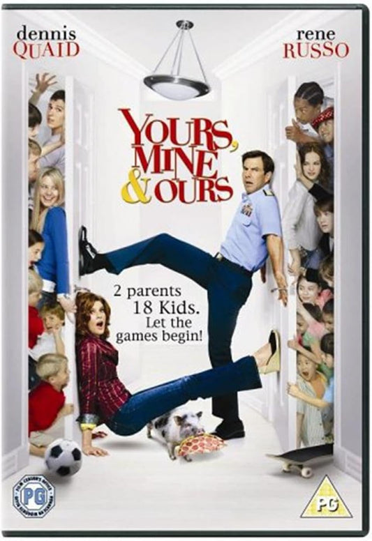 DVD cover of 'Yours, Mine & Ours' with characters and text