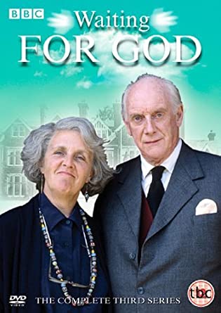DVD cover for 'Waiting for God - Series 3' featuring photographs of the main characters, with a title text overlaid on the image.